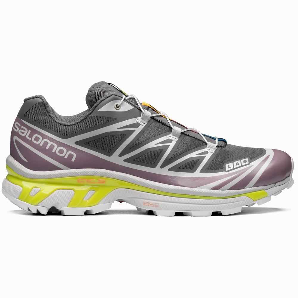 Baskets Salomon Xt-6 Femme Grise Violette Rose | France-0267158