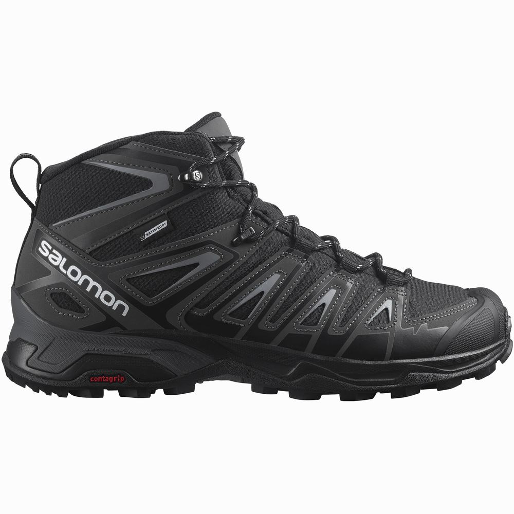 Bottes Randonnée Salomon X Ultra Pioneer Mid Climasalomon™ Imperméables Homme Noir | France-5683219