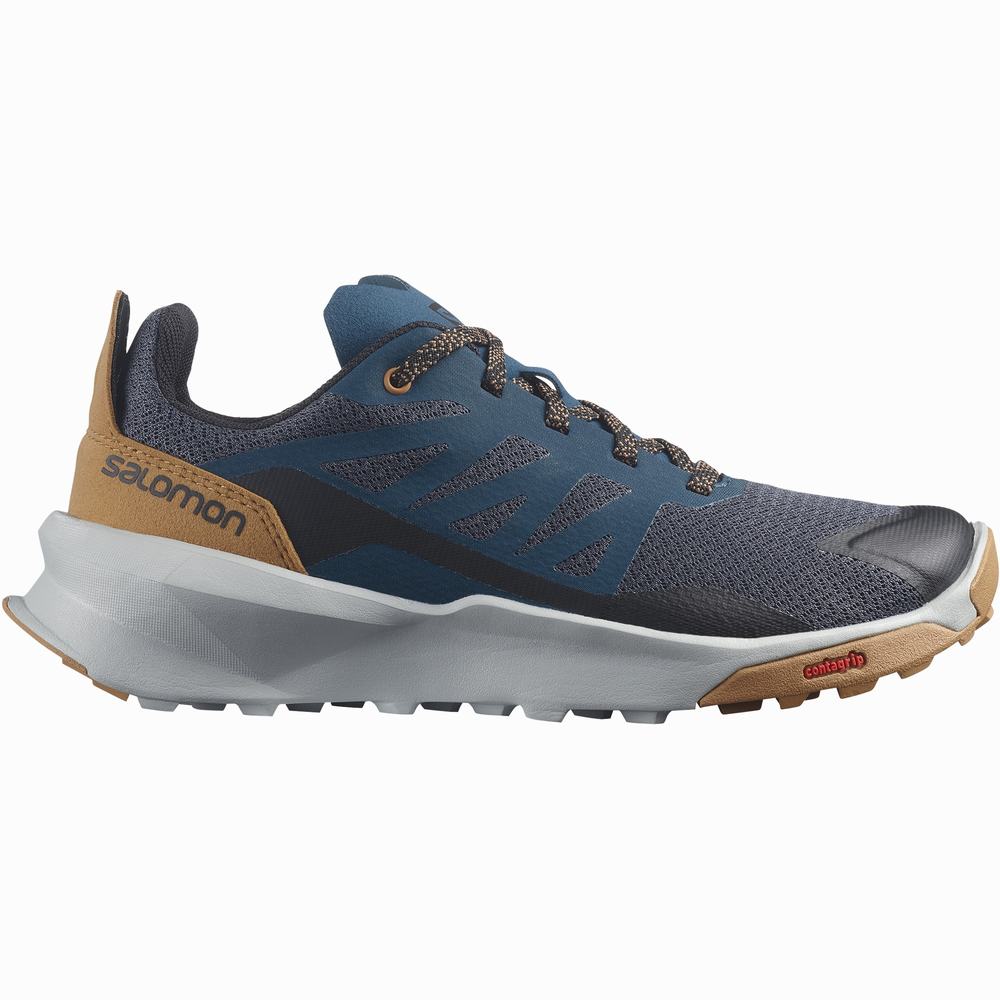 Chaussures Randonnée Salomon Patrol Enfant Bleu Marron | France-6473908