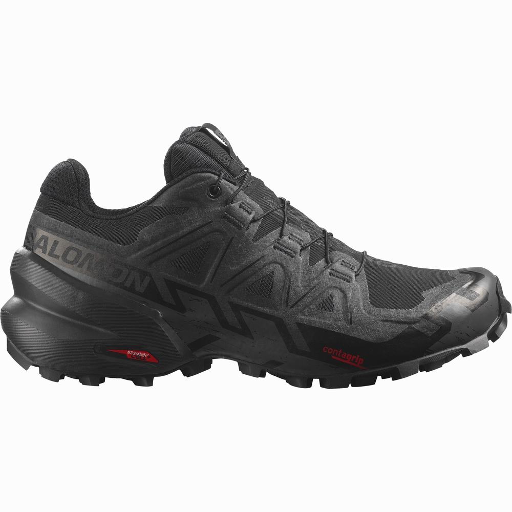 Chaussures Trail Running Salomon Speedcross 6 Gore-tex Femme Noir | France-7528349