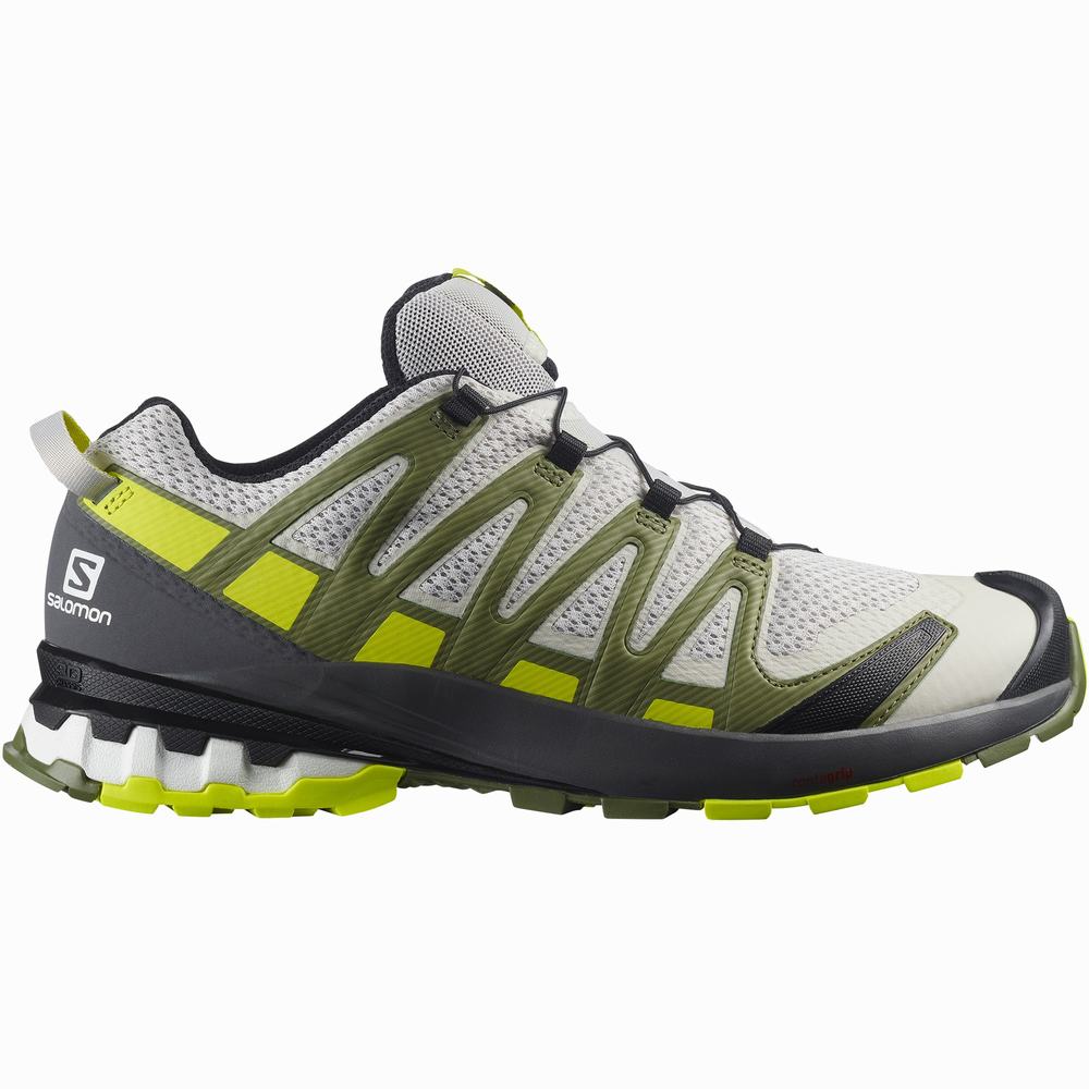 Chaussures Trail Running Salomon Xa Pro 3d V8 Homme Blanche Vert | France-8670543