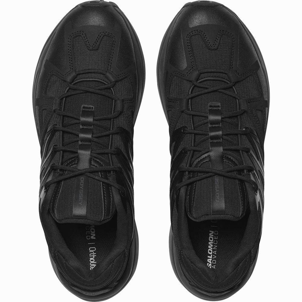 Baskets Salomon Odyssey 1 Cuir Advanced Homme Noir | France-0589467