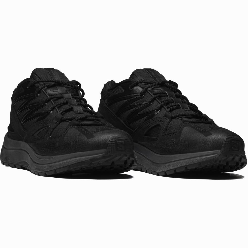 Baskets Salomon Odyssey 1 Cuir Advanced Femme Noir Noir | France-2531064