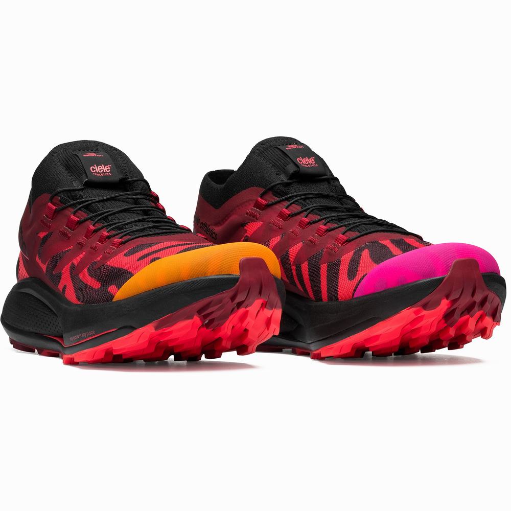 Baskets Salomon Pulsar Trail Pro For Ciele Femme Noir Corail Rouge | France-8346702