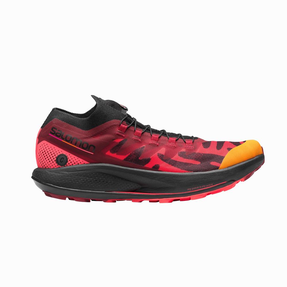 Baskets Salomon Pulsar Trail Pro For Ciele Femme Noir Corail Rouge | France-8346702