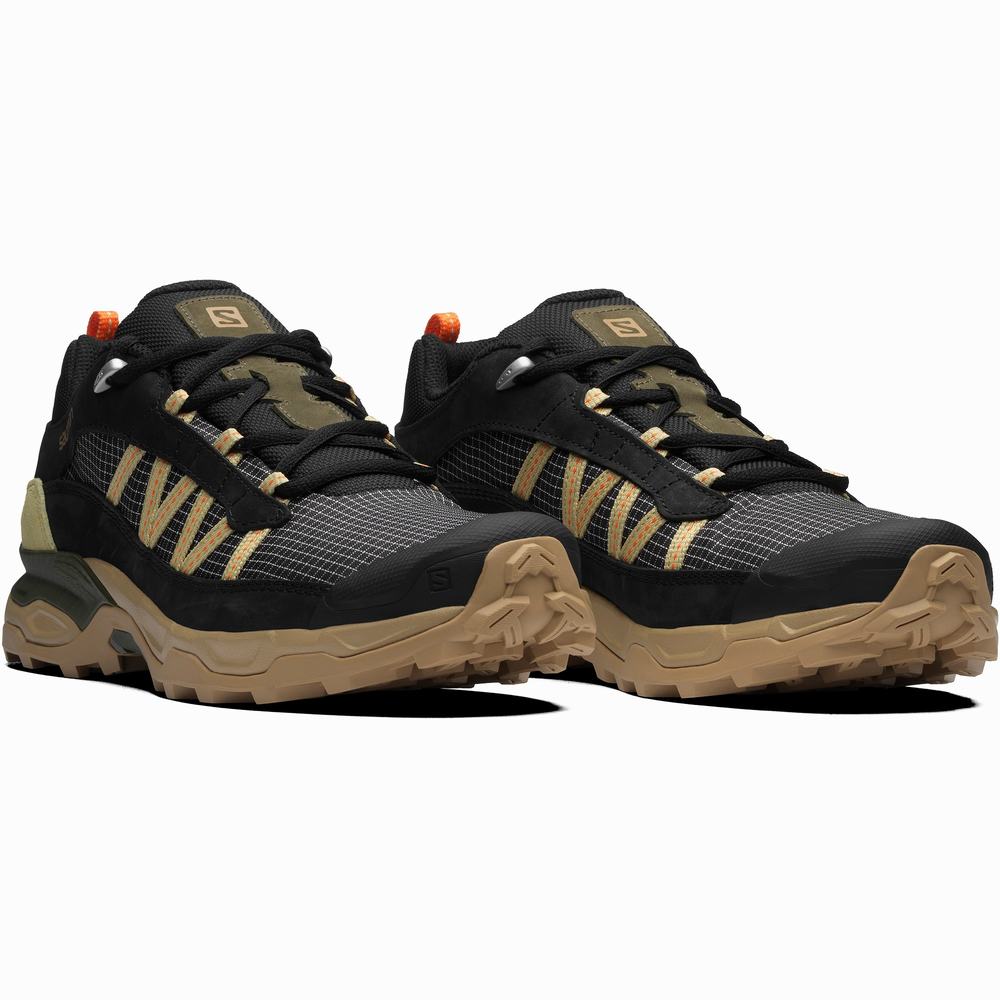 Baskets Salomon Shelter Low Cuir Homme Noir Vert | France-4051263