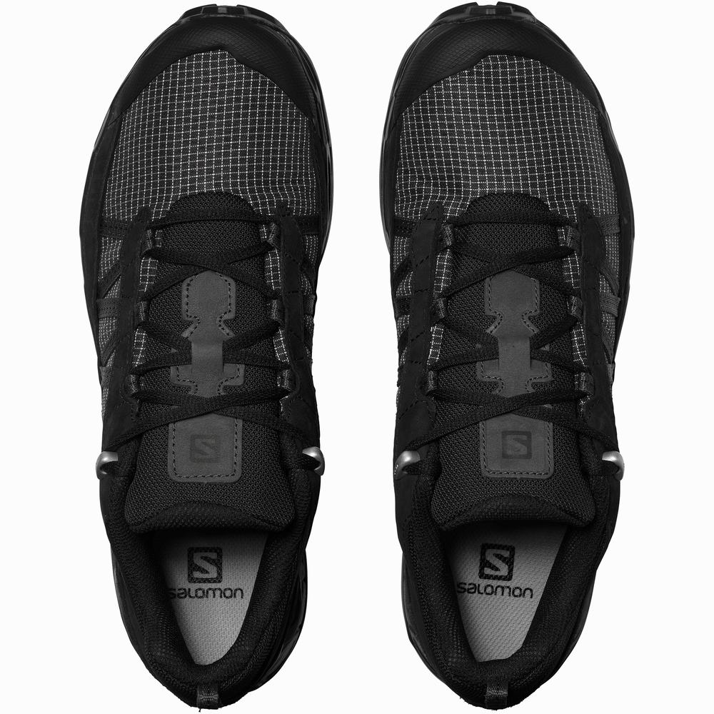 Baskets Salomon Shelter Low Cuir Homme Noir | France-5863921