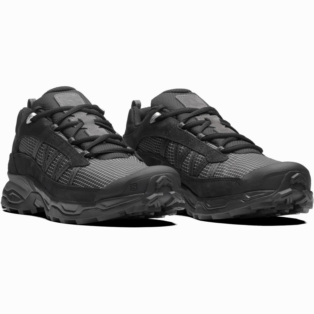 Baskets Salomon Shelter Low Cuir Homme Noir | France-5863921