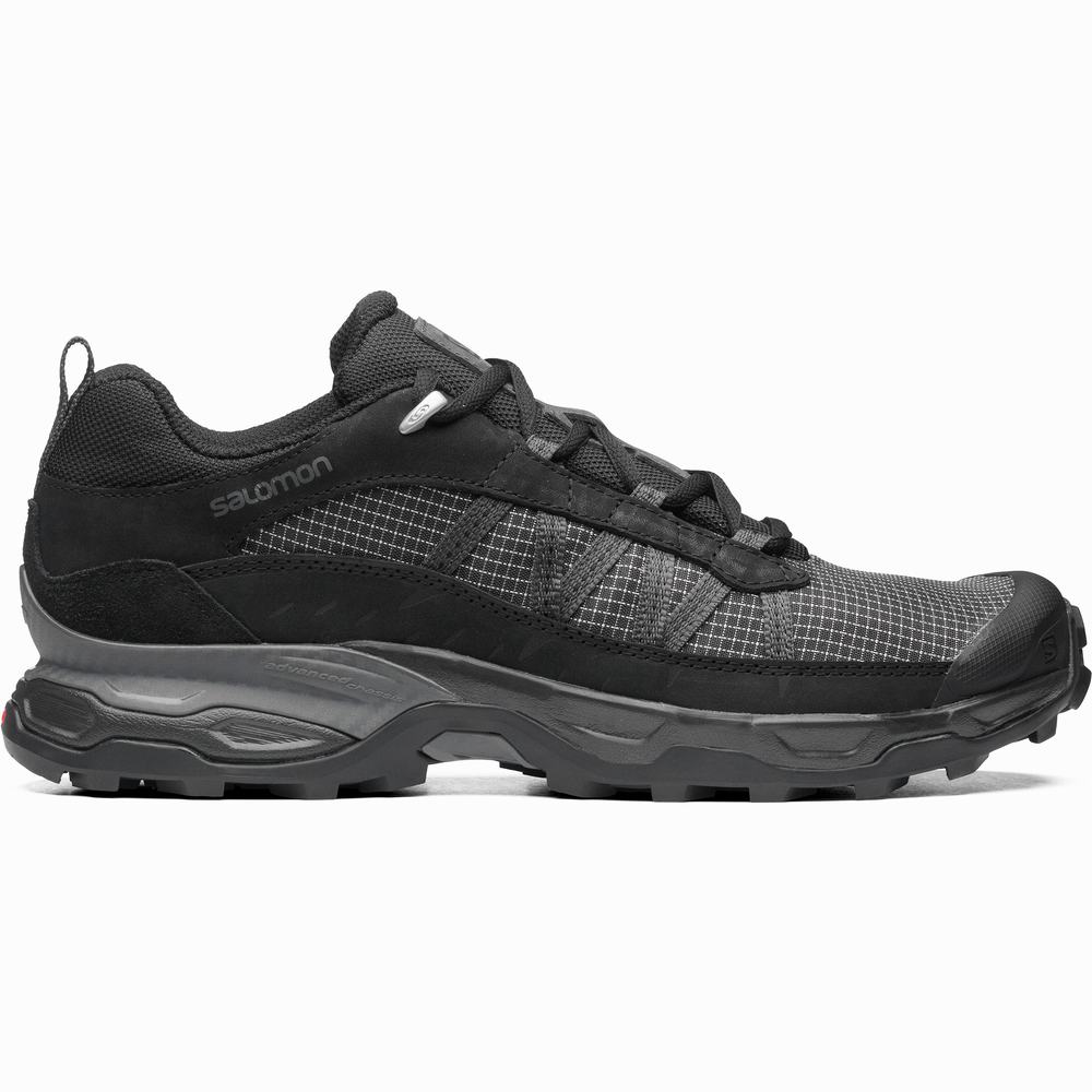 Baskets Salomon Shelter Low Cuir Homme Noir | France-5863921