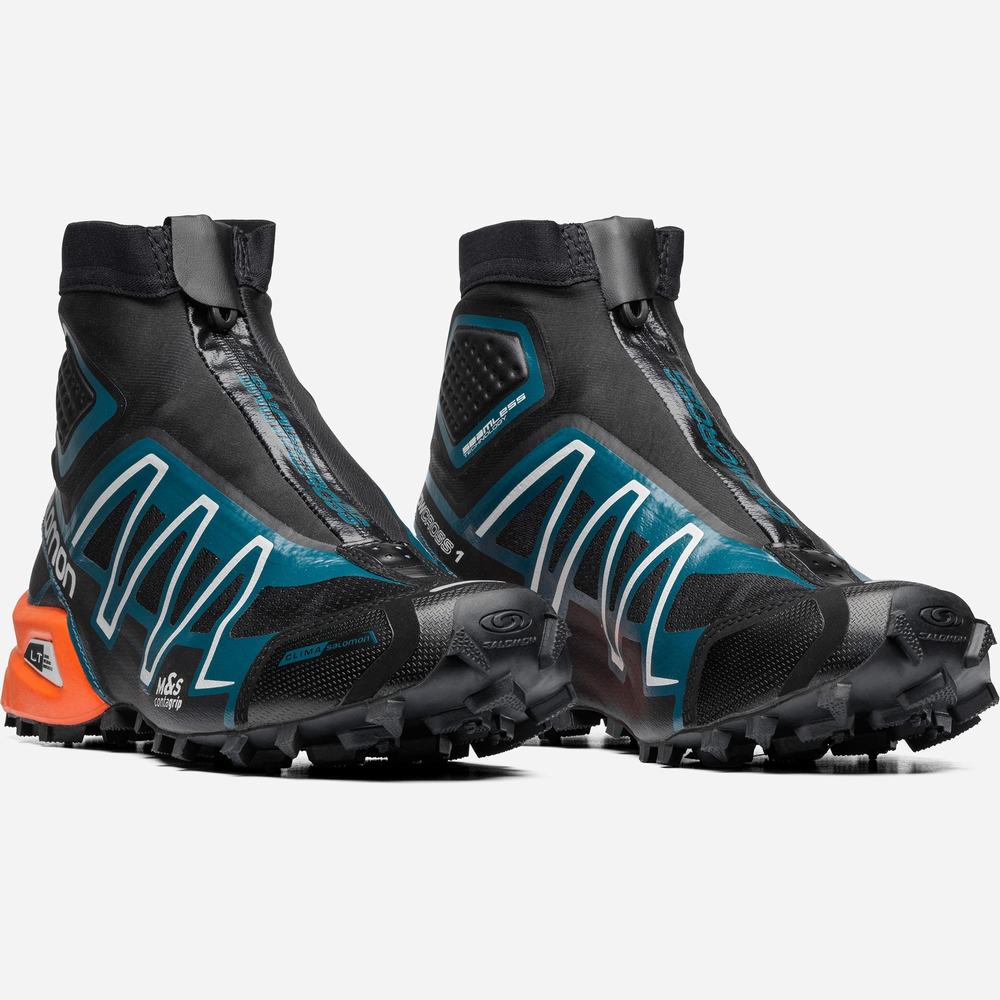 Baskets Salomon Snowcross Advanced Homme Noir Bleu Rouge Orange | France-2381607