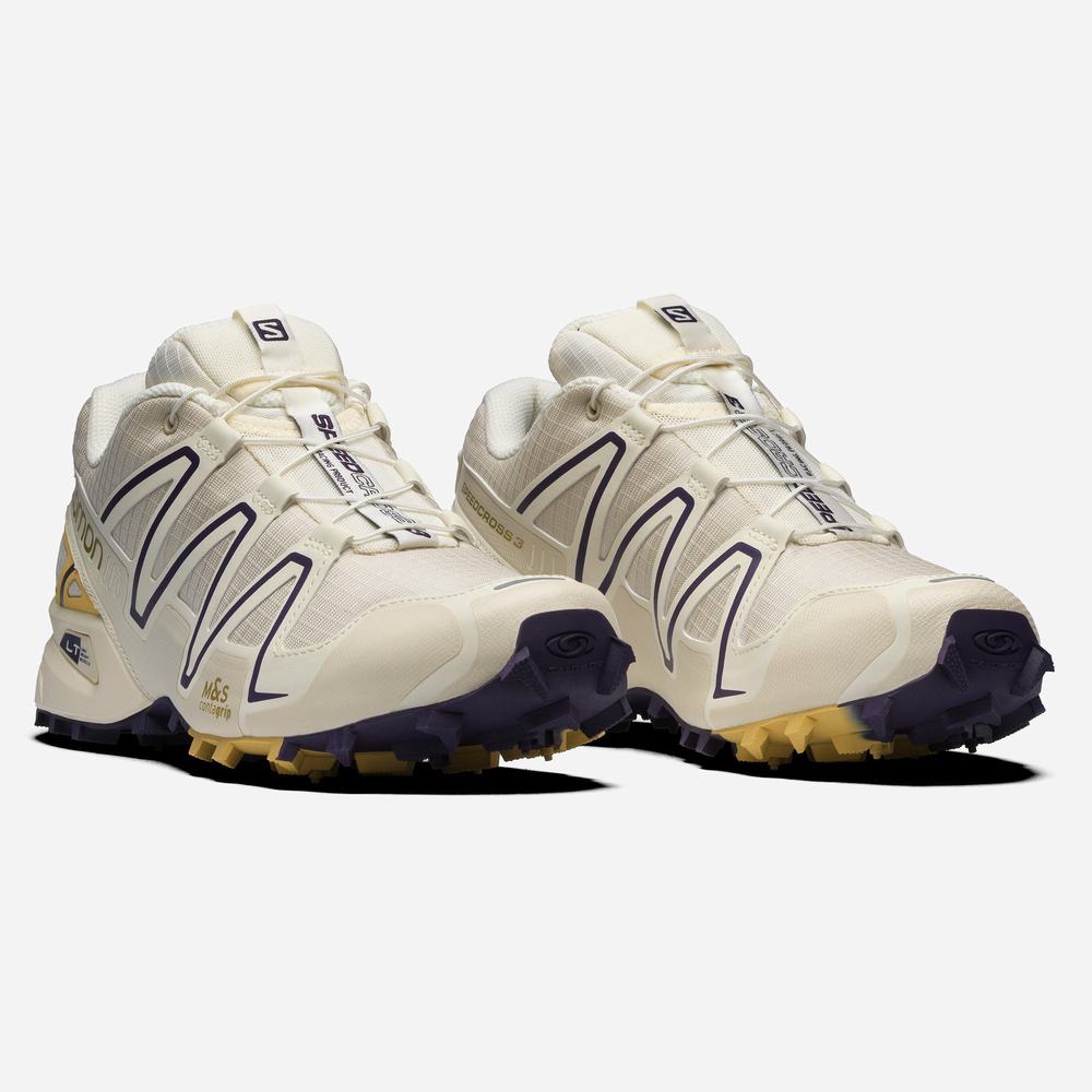 Baskets Salomon Speedcross 3 Femme Blanche Violette | France-3219407