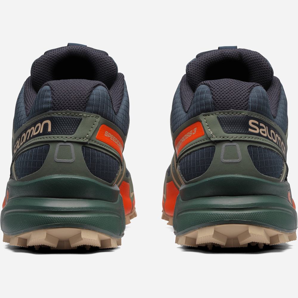 Baskets Salomon Speedcross 3 Femme Indigo Rouge Orange Vert | France-0693218