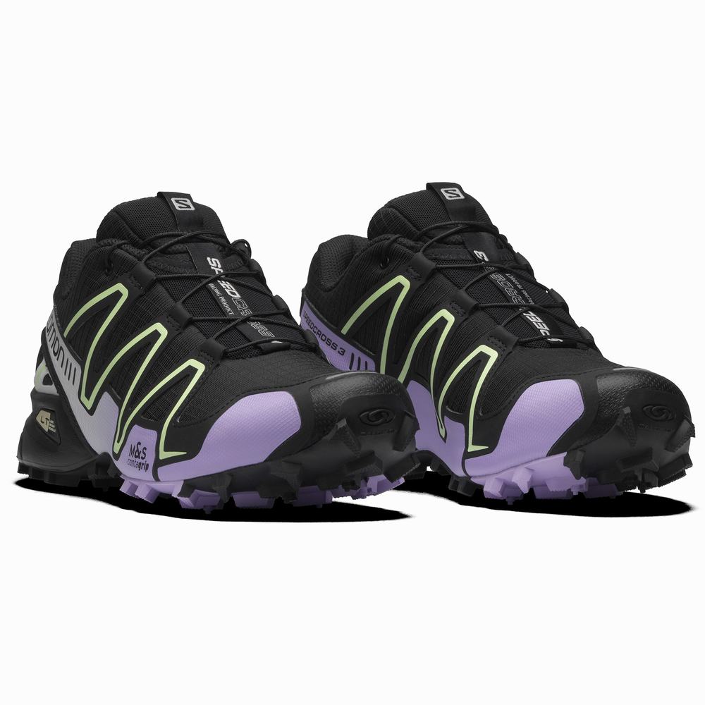 Baskets Salomon Speedcross 3 Femme Noir Lavande Vert | France-8173640