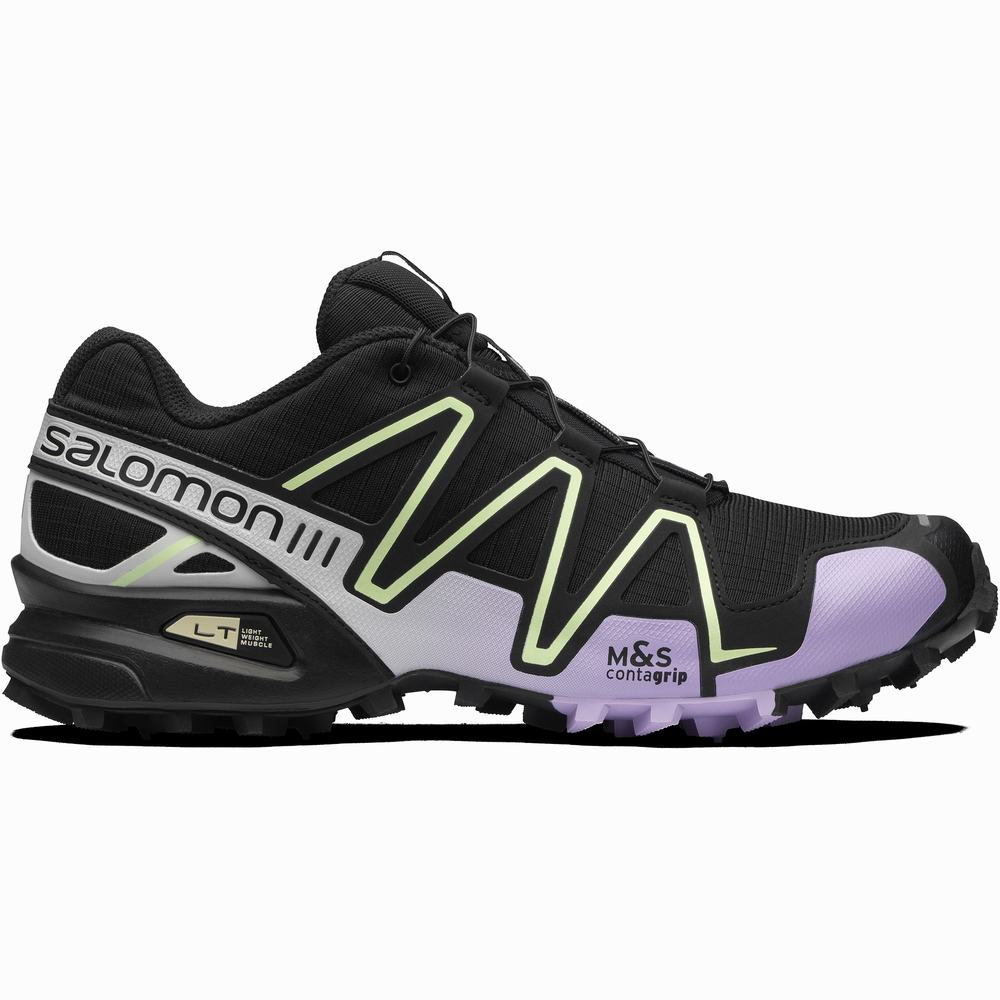 Baskets Salomon Speedcross 3 Femme Noir Lavande Vert | France-8173640