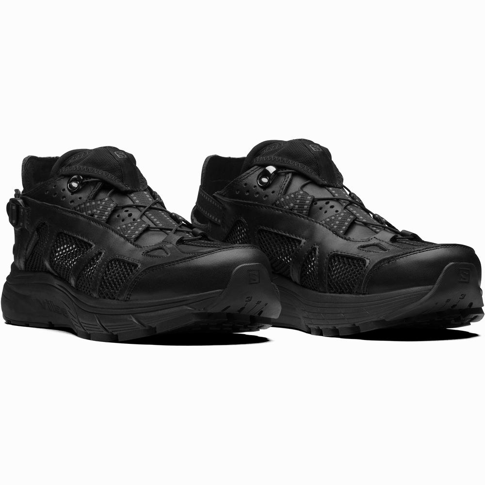 Baskets Salomon Techsonic Cuir Advanced Homme Noir | France-3852410