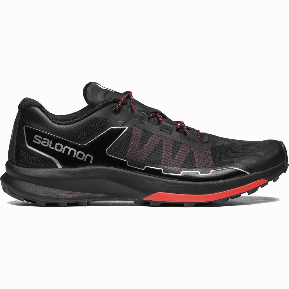 Baskets Salomon Ultra Raid Femme Noir Rouge Argent Metal | France-0614587