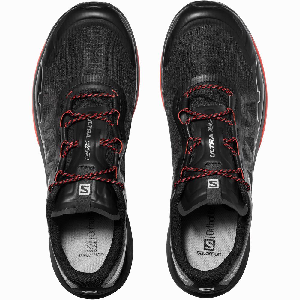 Baskets Salomon Ultra Raid Homme Noir Rouge Argent Metal | France-7506142