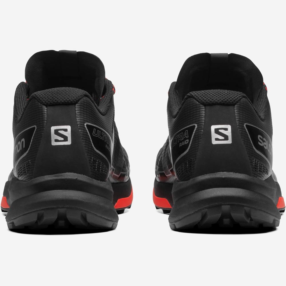 Baskets Salomon Ultra Raid Homme Noir Rouge Argent Metal | France-7506142