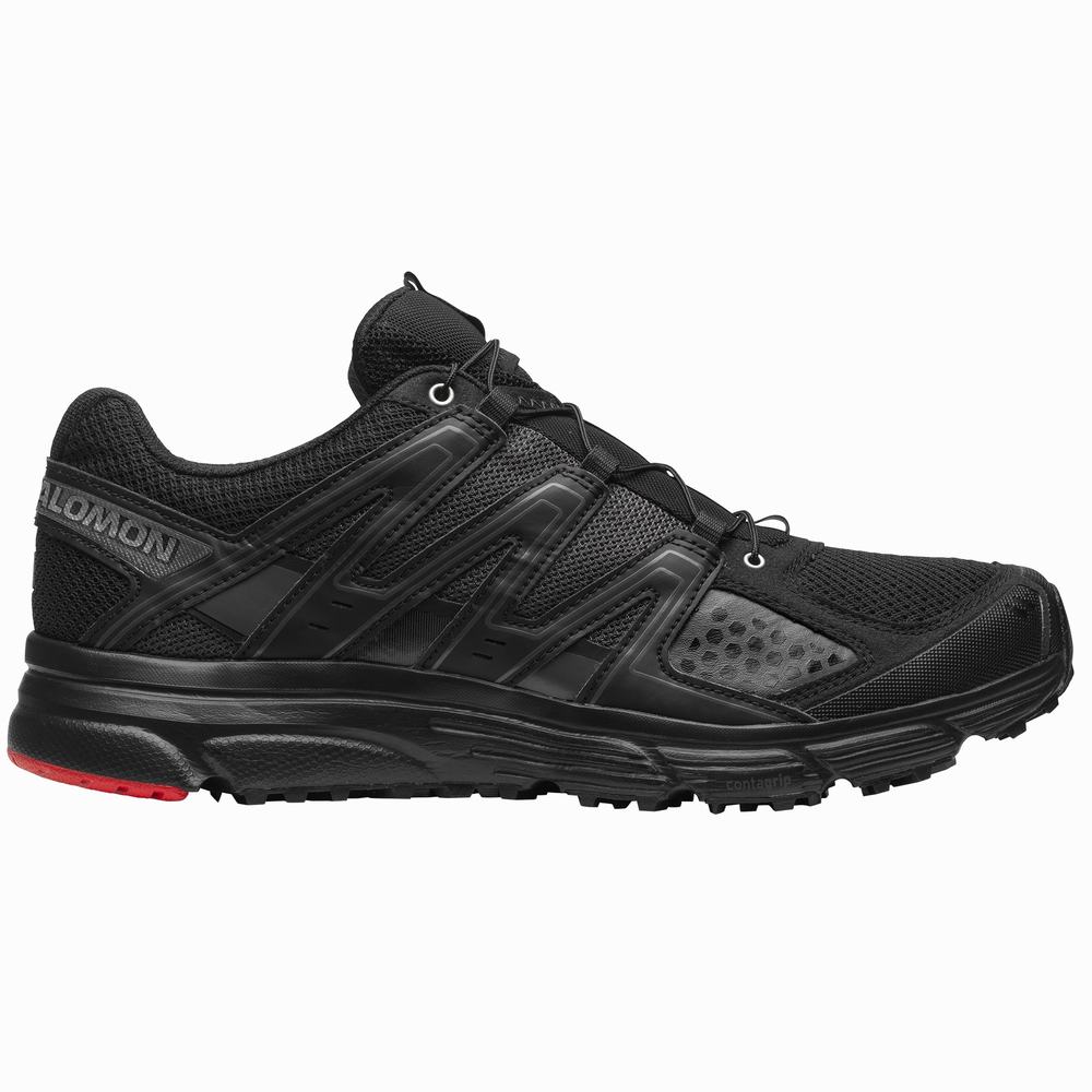 Baskets Salomon X-mission 3 Homme Noir Argent Metal Rouge | France-5621087