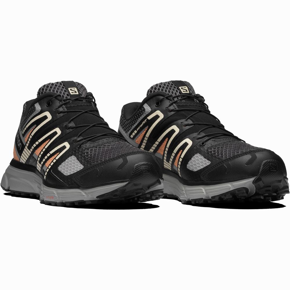 Baskets Salomon X-mission 4 Homme Noir Orange | France-5243790