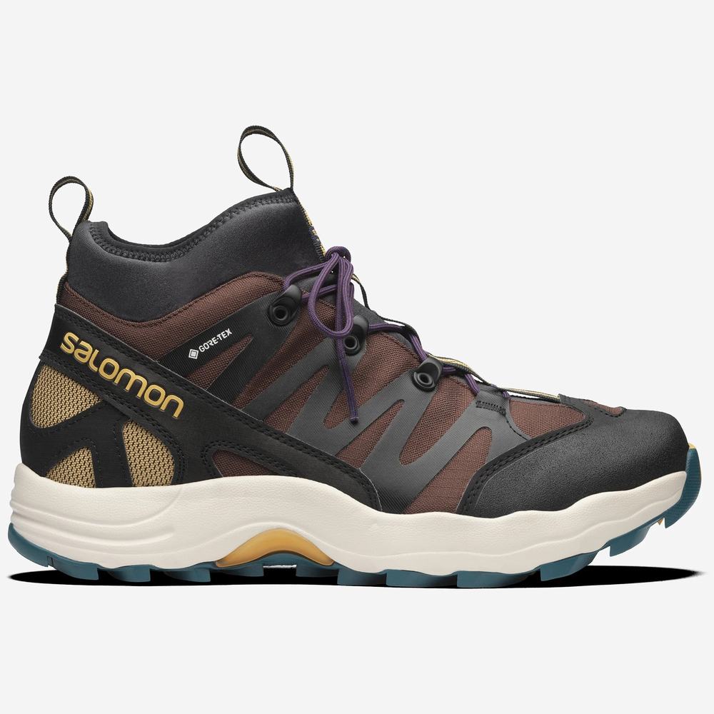 Baskets Salomon Xa Pro 1 Mid Gore-tex Femme Chocolat Noir | France-7635421