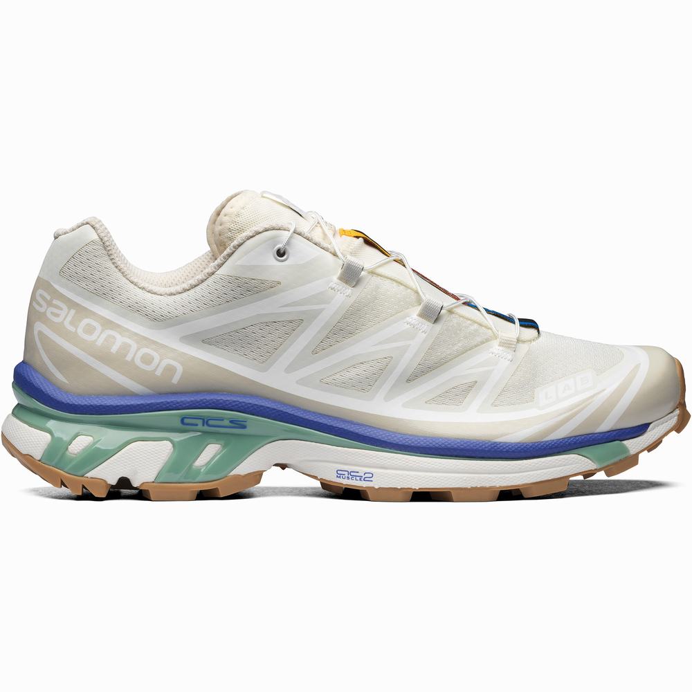 Baskets Salomon Xt-6 Femme Beige Grise Vert Blanche | France-0837249