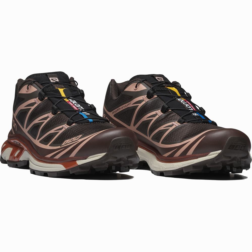 Baskets Salomon Xt-6 Femme Chocolat Beige | France-1604283