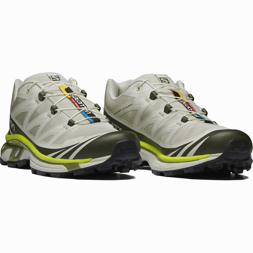 Baskets Salomon Xt-6 Femme Grise Vert | France-2596018