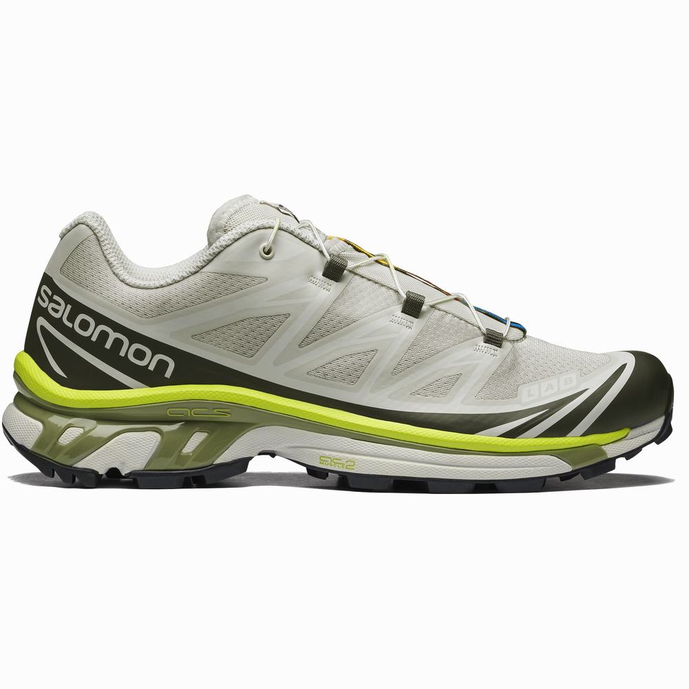 Baskets Salomon Xt-6 Femme Grise Vert | France-2596018