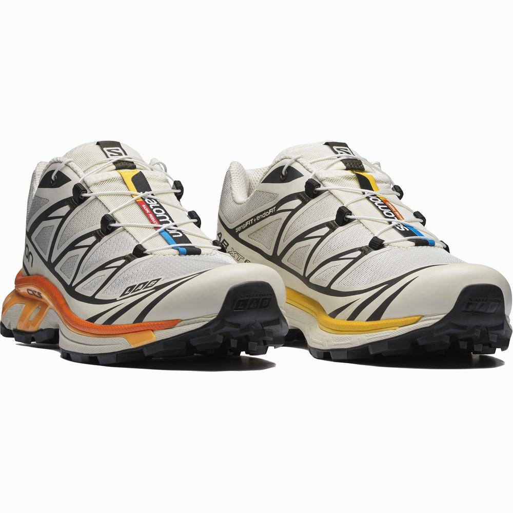 Baskets Salomon Xt-6 Femme Kaki Orange | France-5137280