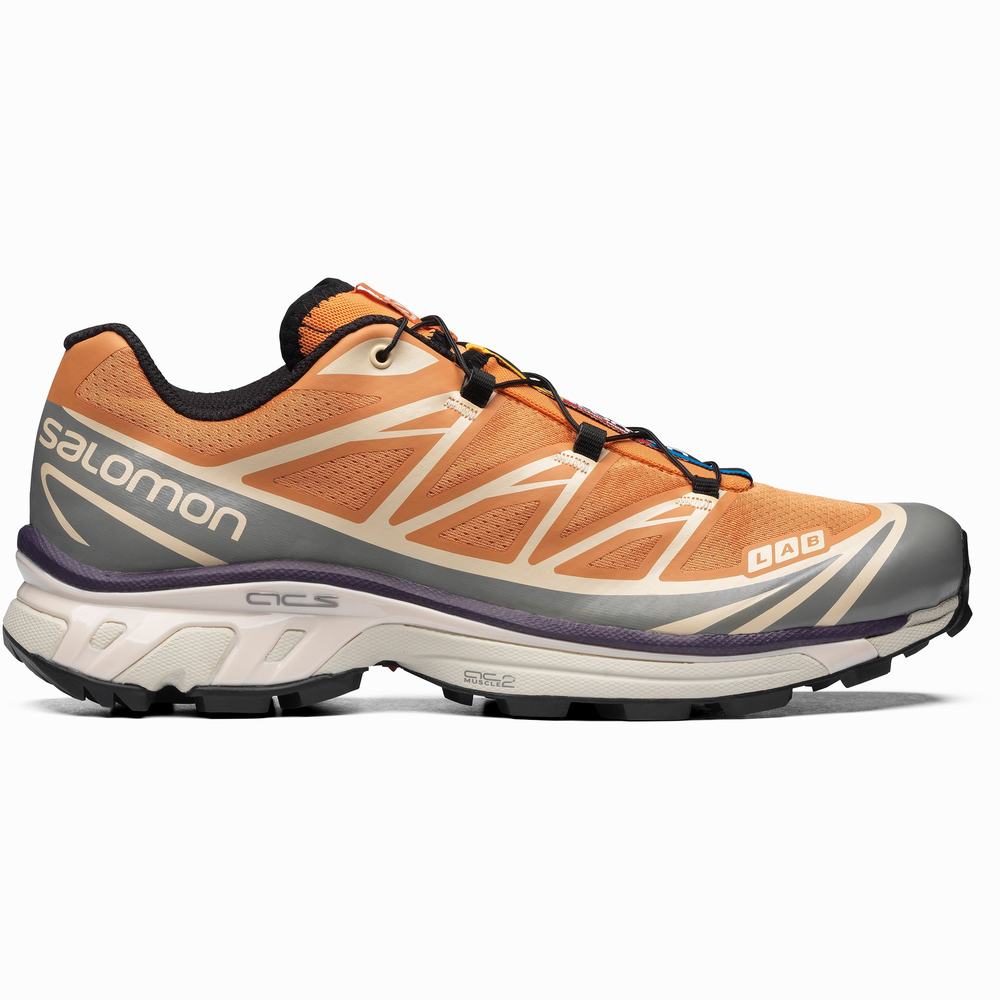 Baskets Salomon Xt-6 Homme Abricot Grise | France-7564109