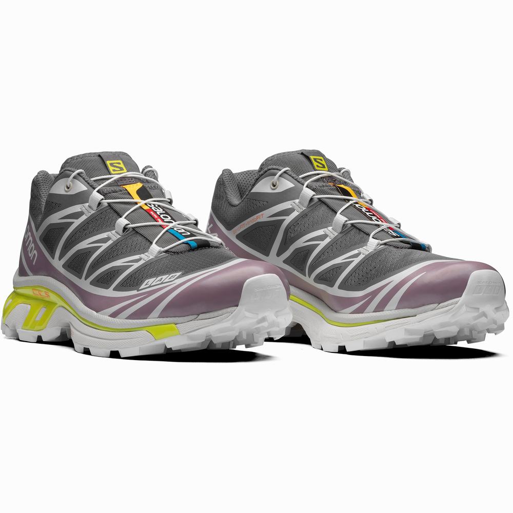 Baskets Salomon Xt-6 Homme Grise Violette Rose | France-2451798