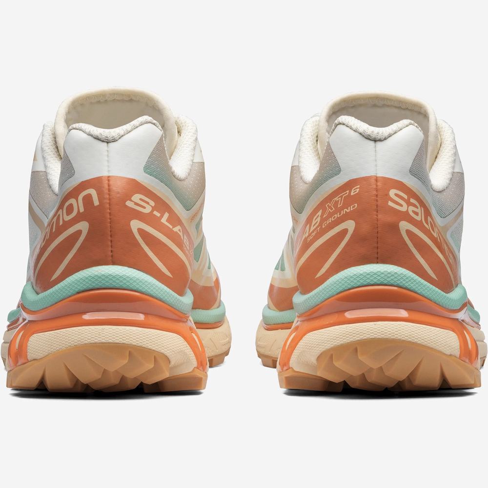 Baskets Salomon Xt-6 Skyline Femme Blanche Orange | France-9076184