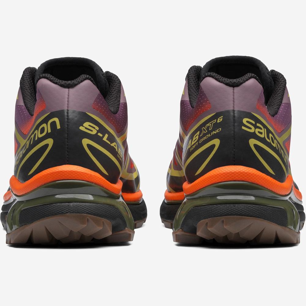 Baskets Salomon Xt-6 Skyline Femme Violette Vert Orange | France-5698243