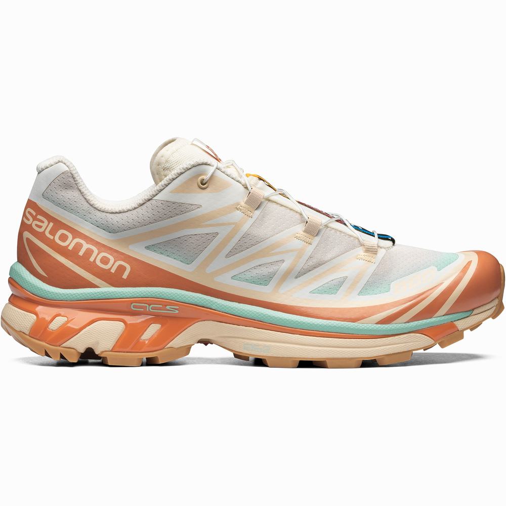 Baskets Salomon Xt-6 Skyline Homme Blanche Orange | France-6087952