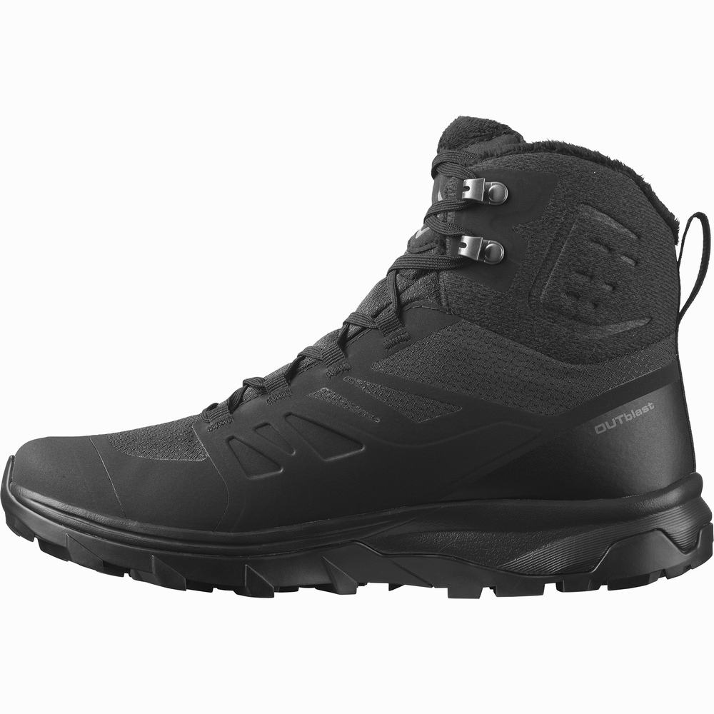 Bottes D'hiver Salomon Outblast Thinsulate™ Climasalomon™ Imperméables Femme Noir | France-8073629