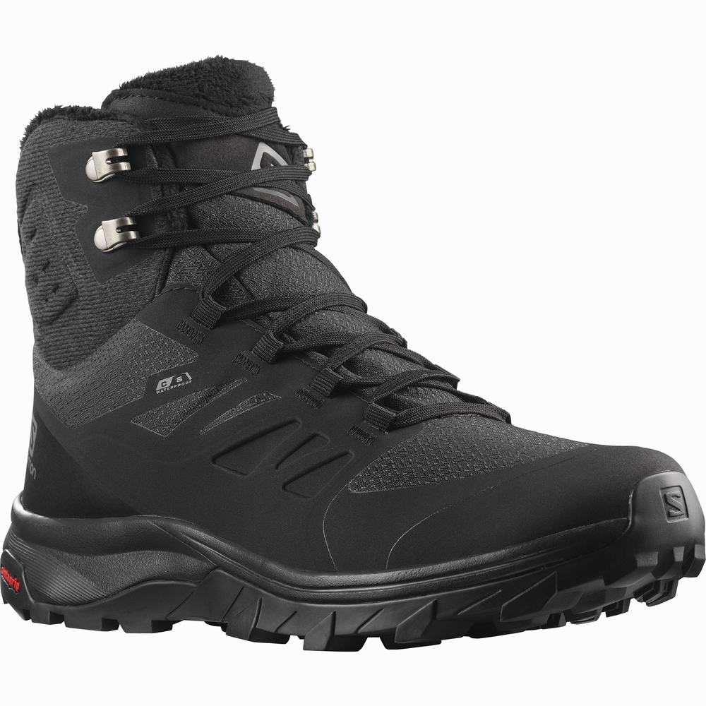 Bottes D'hiver Salomon Outblast Thinsulate™ Climasalomon™ Imperméables Femme Noir | France-8073629