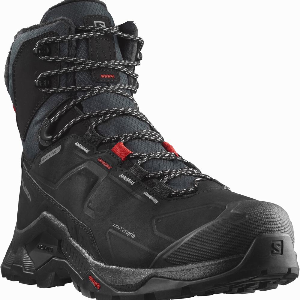 Bottes D'hiver Salomon Quest D'hiver Thinsulate™ Climasalomon™ Imperméables Homme Noir | France-4936518