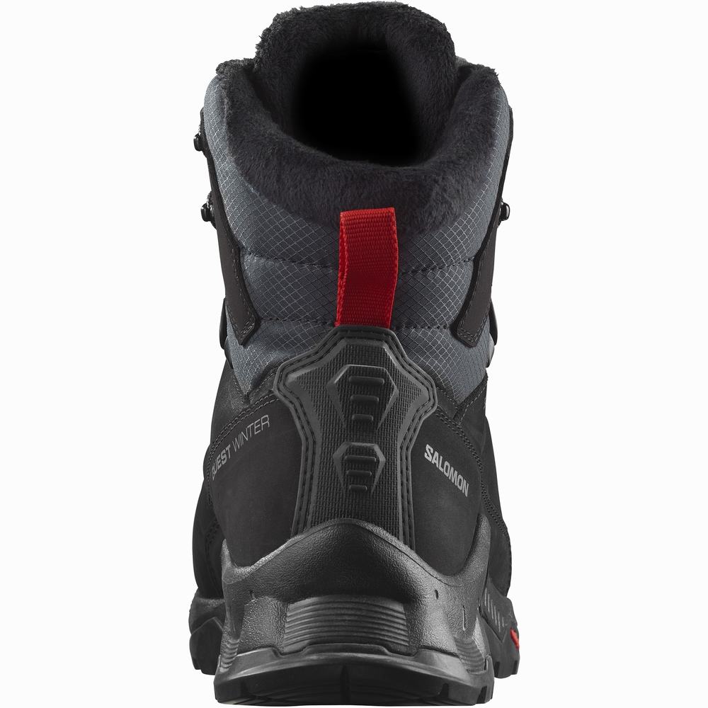 Bottes D'hiver Salomon Quest D'hiver Thinsulate™ Climasalomon™ Imperméables Homme Noir | France-4936518