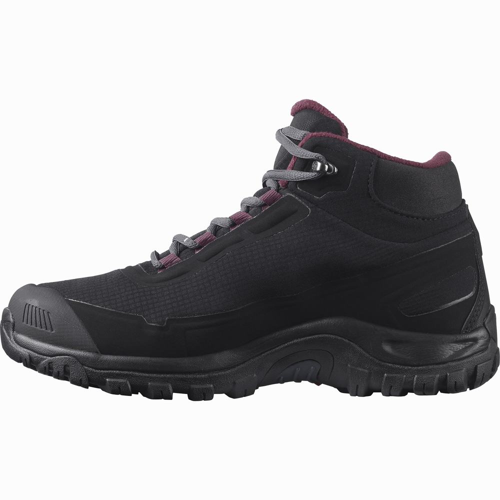 Bottes D'hiver Salomon Shelter Climasalomon™ Imperméables Femme Noir | France-0314785