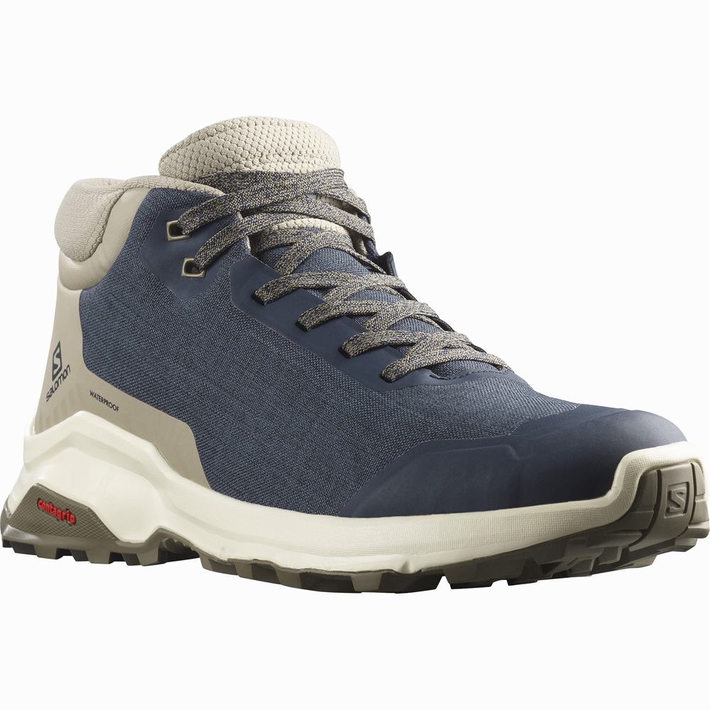 Bottes D'hiver Salomon X Reveal Chukka Climasalomon™ Imperméables Homme Bleu Marine Kaki | France-4376519