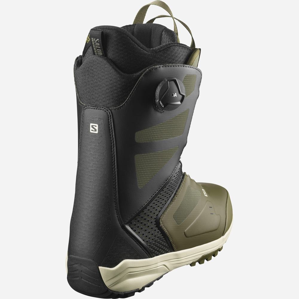 Bottes De Planche À Neige Salomon Dialogue Dual Boa Homme Vert Olive Noir | France-4973685