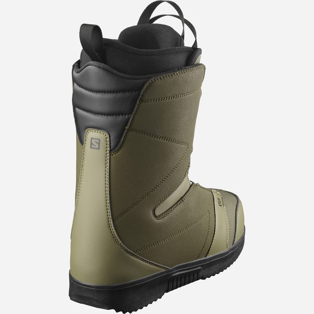 Bottes De Planche À Neige Salomon Faction Boa Homme Vert Olive Noir | France-1326987