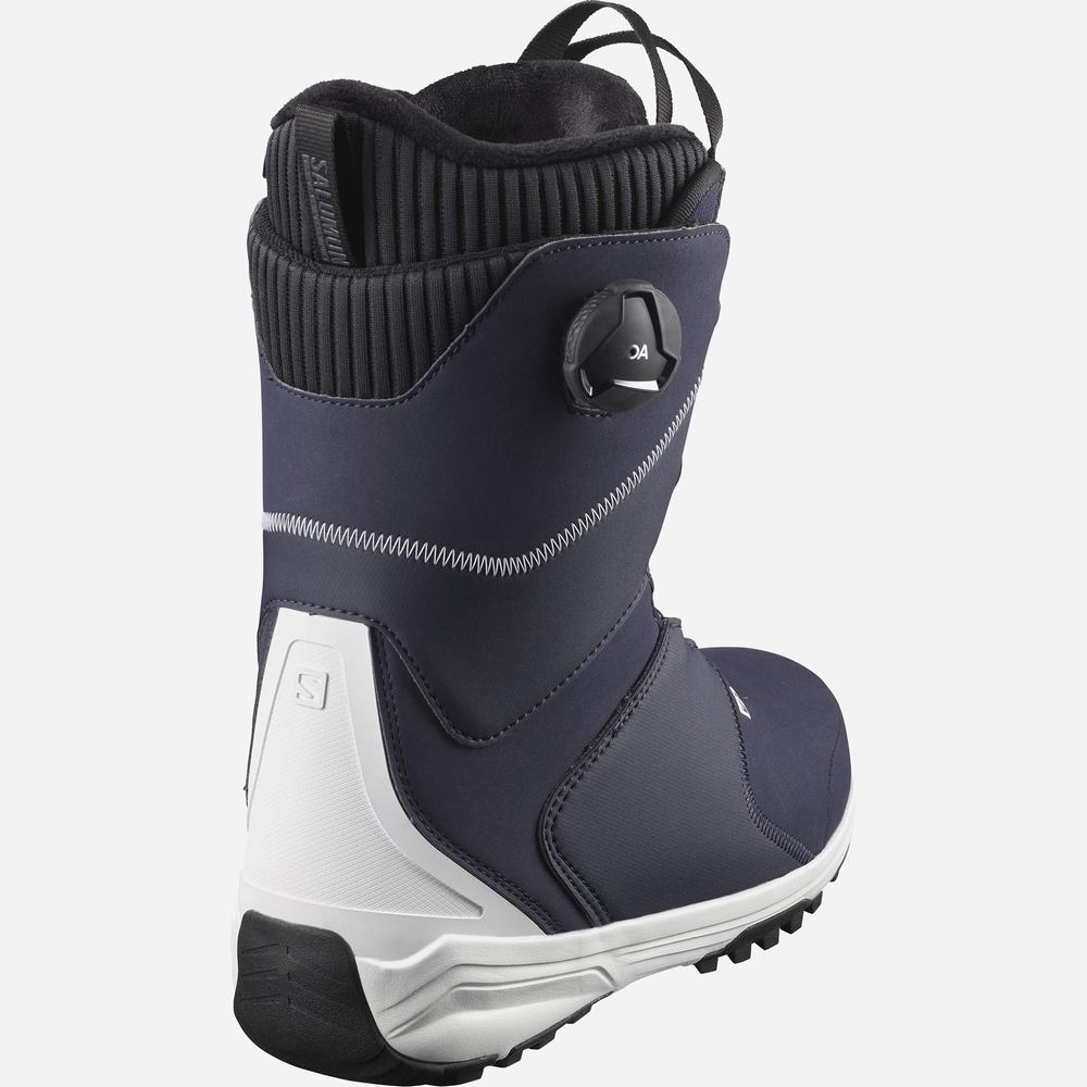 Bottes De Planche À Neige Salomon Kiana Dual Boa Femme Bleu Blanche | France-3786250