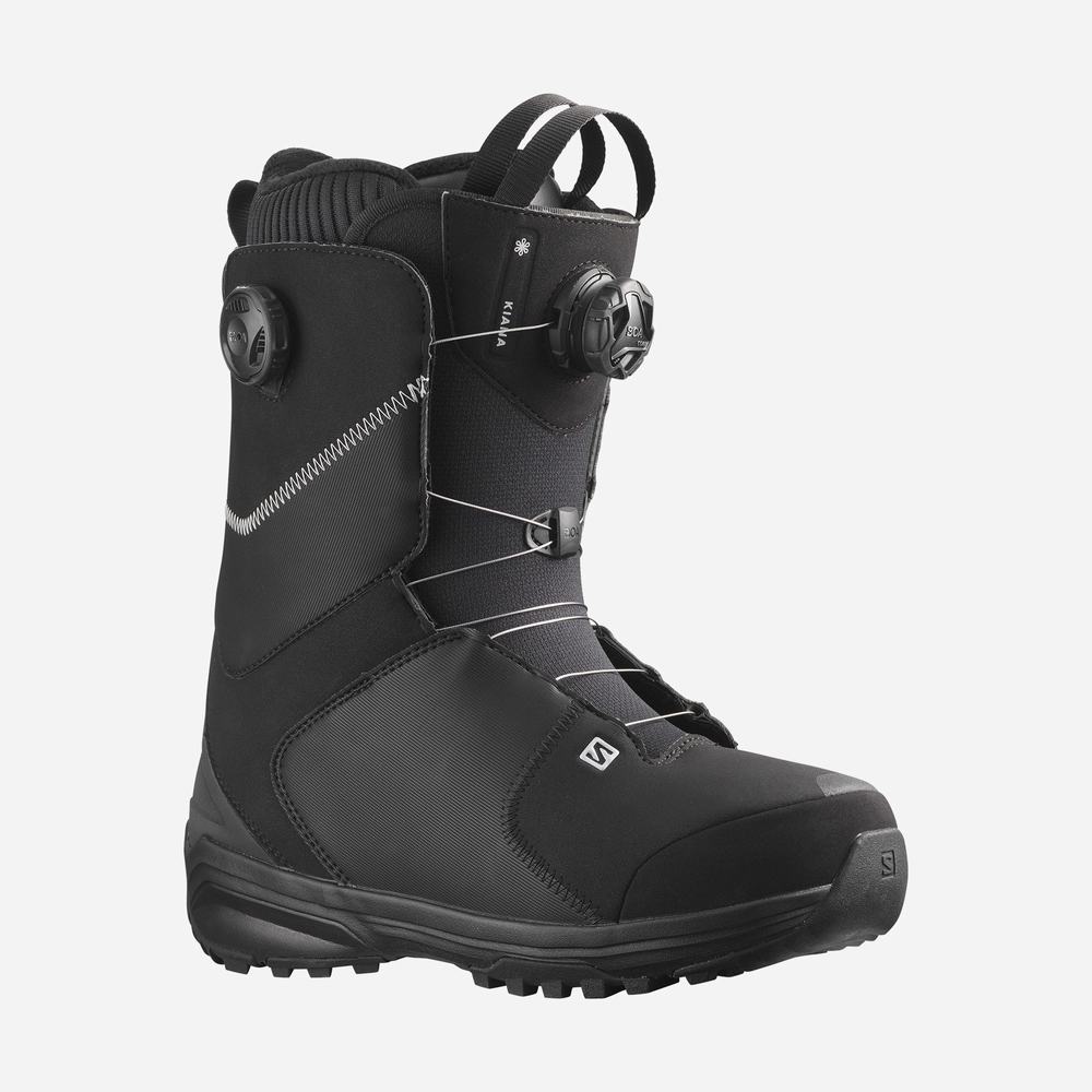 Bottes De Planche À Neige Salomon Kiana Dual Boa Femme Noir Argent | France-5397681