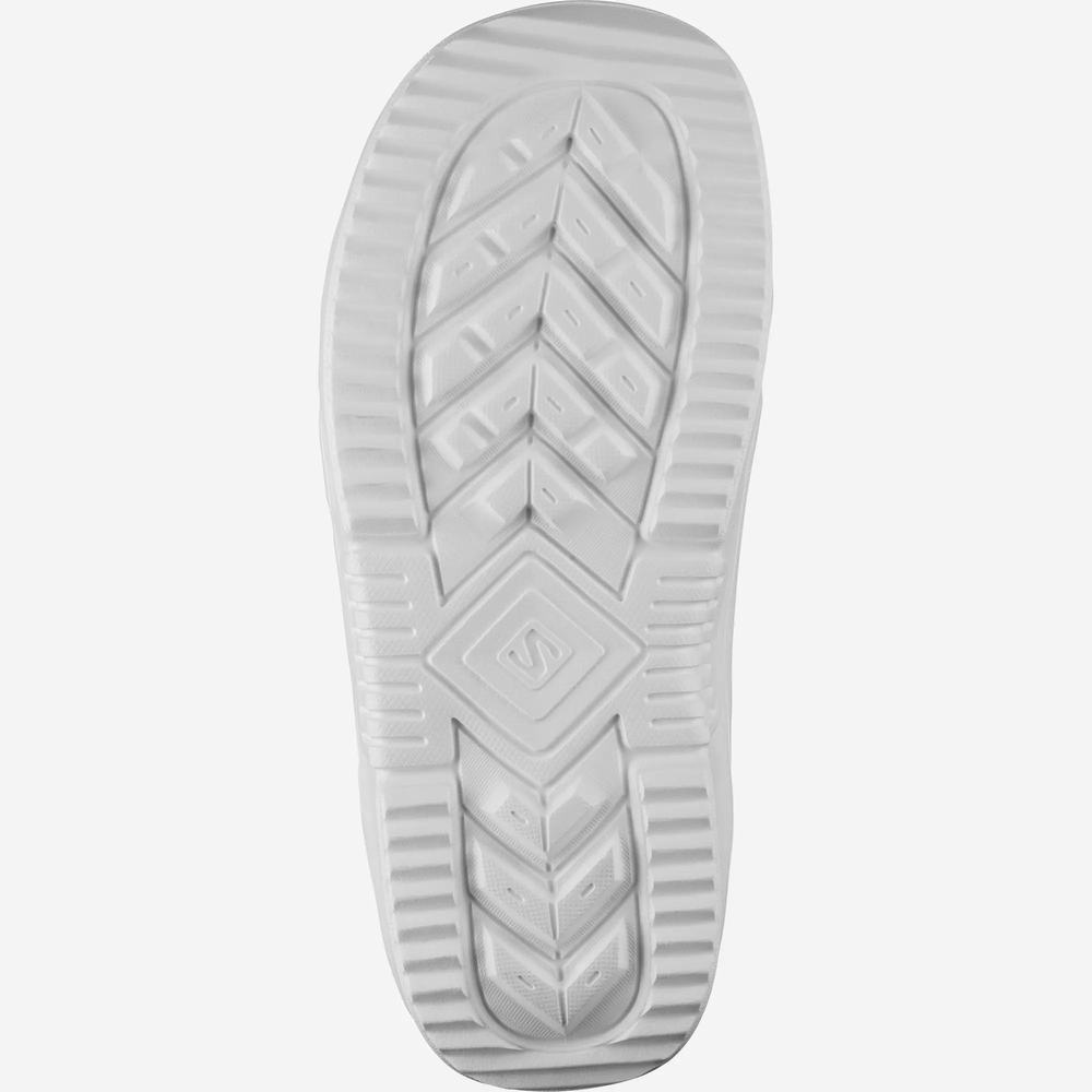 Bottes De Planche À Neige Salomon Pearl Boa Femme Noir Blanche Doré | France-8964135