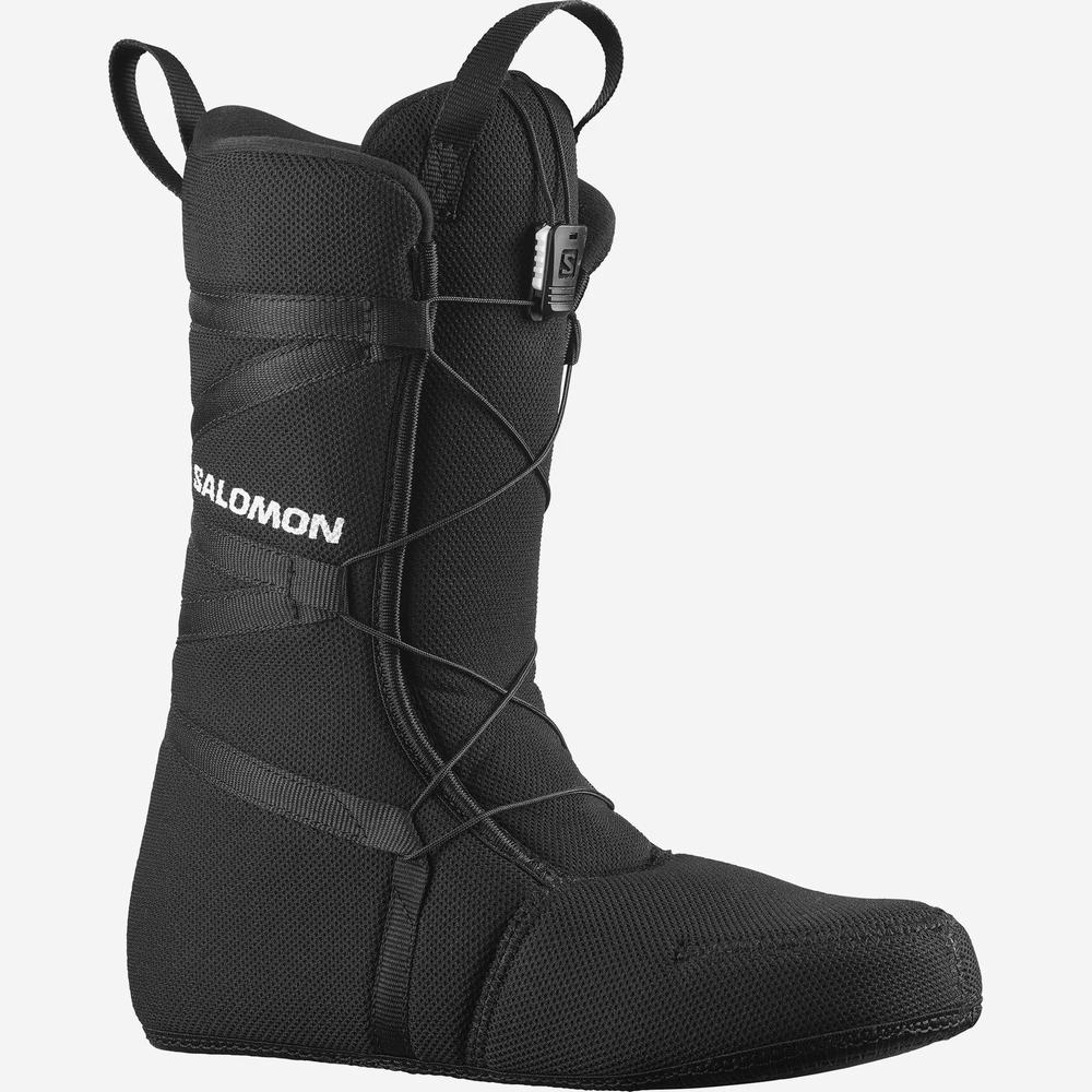 Bottes De Planche À Neige Salomon Pearl Boa Femme Noir Blanche Doré | France-8964135