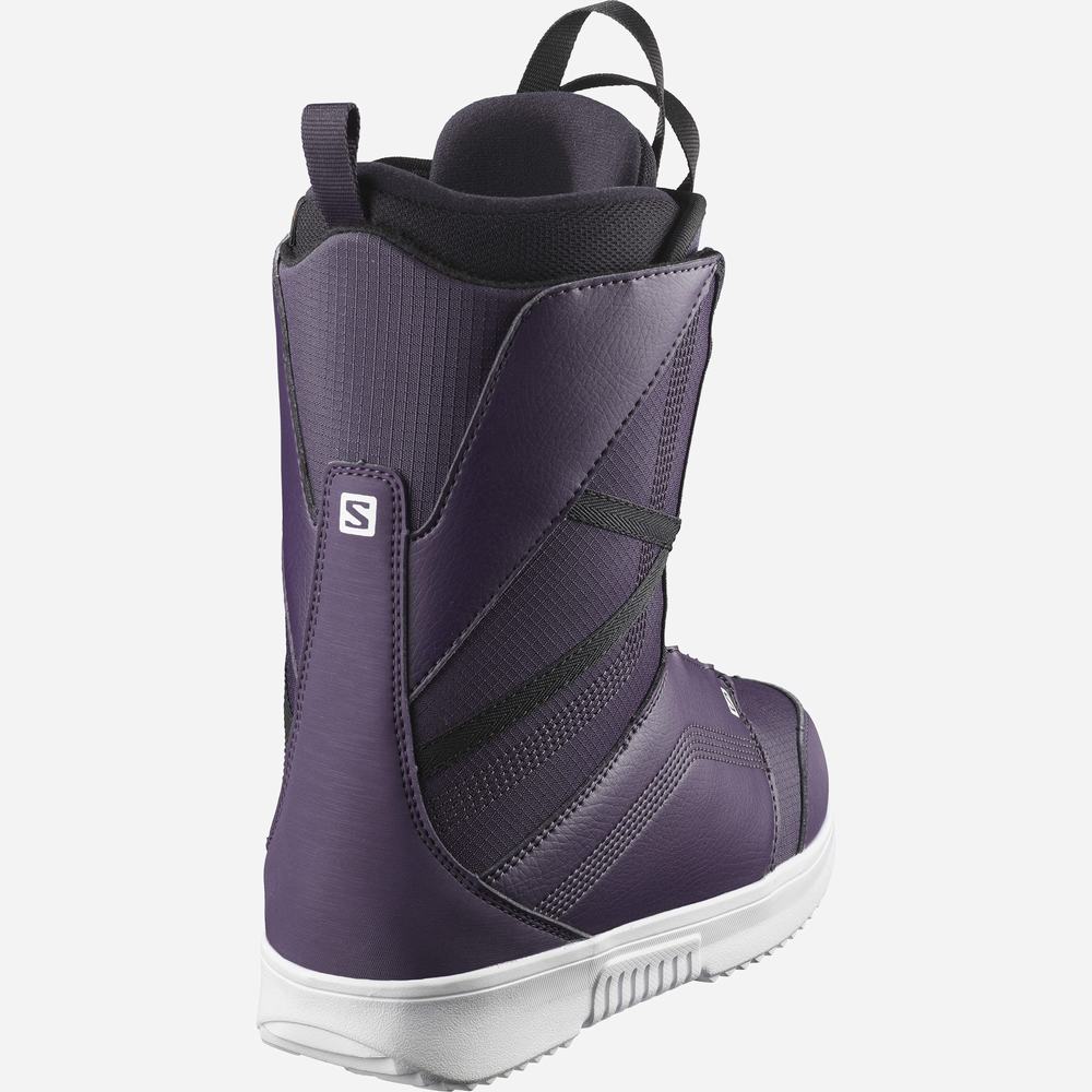 Bottes De Planche À Neige Salomon Scarlet Boa Femme Violette Blanche | France-4013827