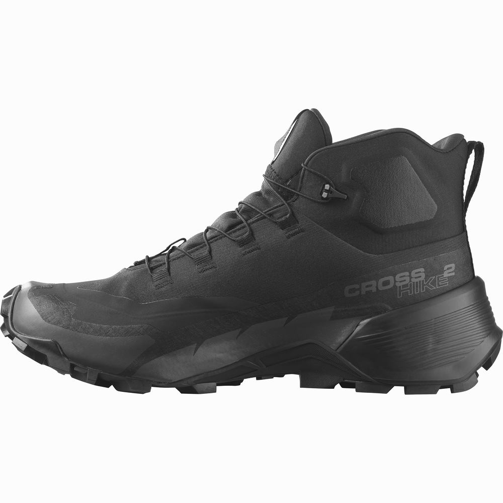 Bottes Randonnée Salomon Cross Hike 2 Mid Gore-tex Homme Noir | France-3986152