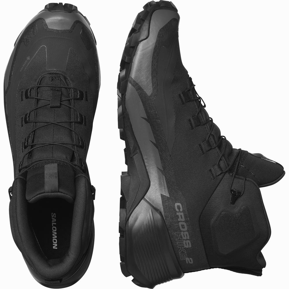 Bottes Randonnée Salomon Cross Hike 2 Mid Gore-tex Homme Noir | France-3986152